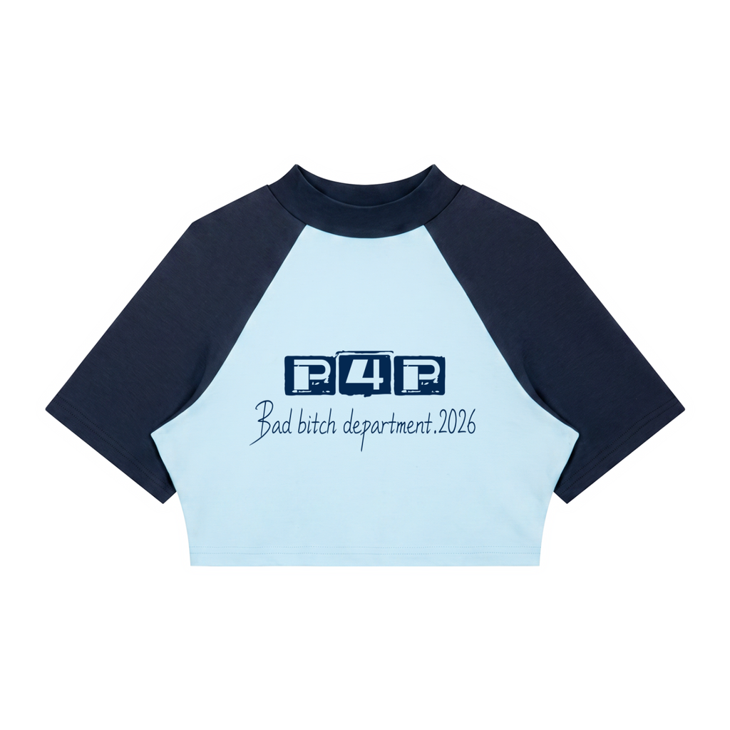 Daily fusion Women’s colour Block Raglan Crop T-Shirt