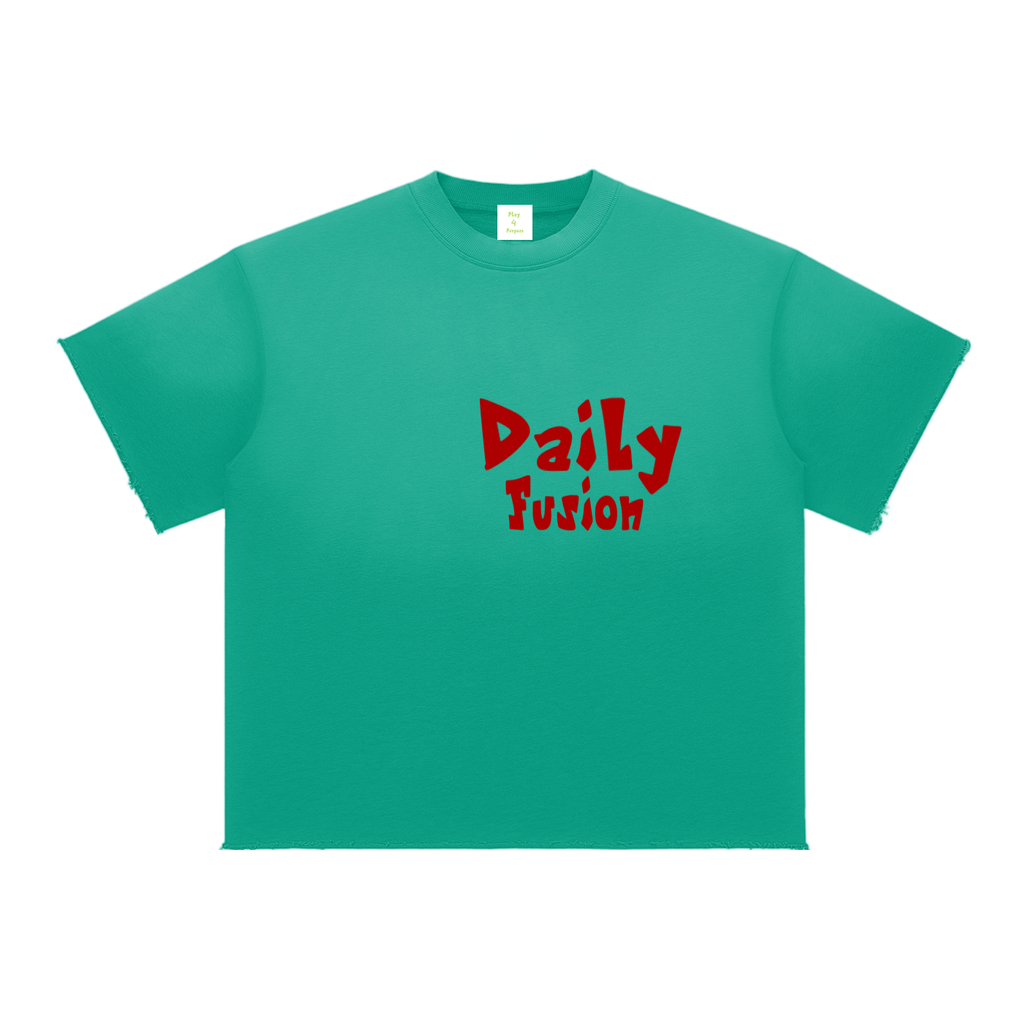 Daily fusion Sun Fade Raw Edge T-Shirt