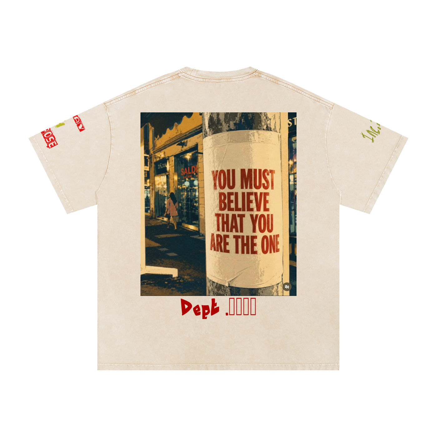 Daily fusion Snow Washed Oversized Cotton T-Shirt