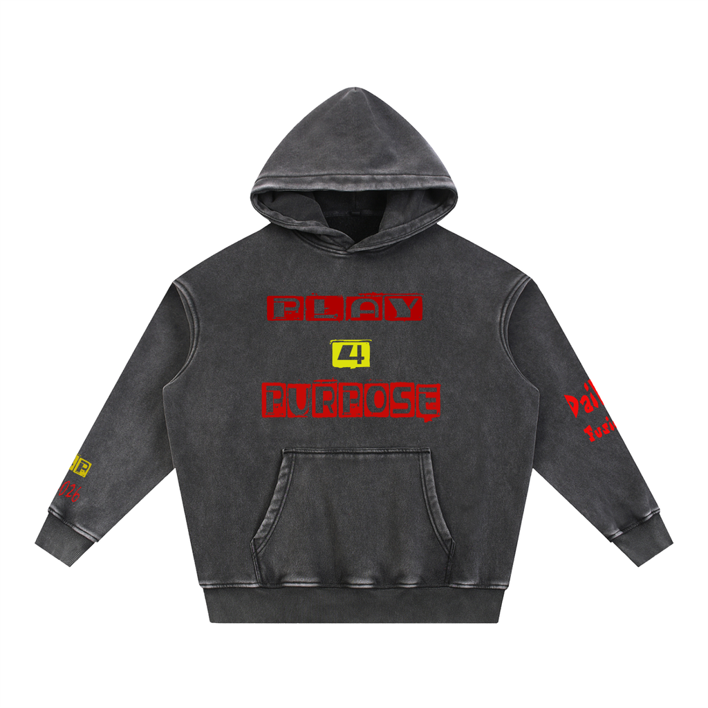 Daily Fusion Snow Wash Fleece Oversize Hoodie