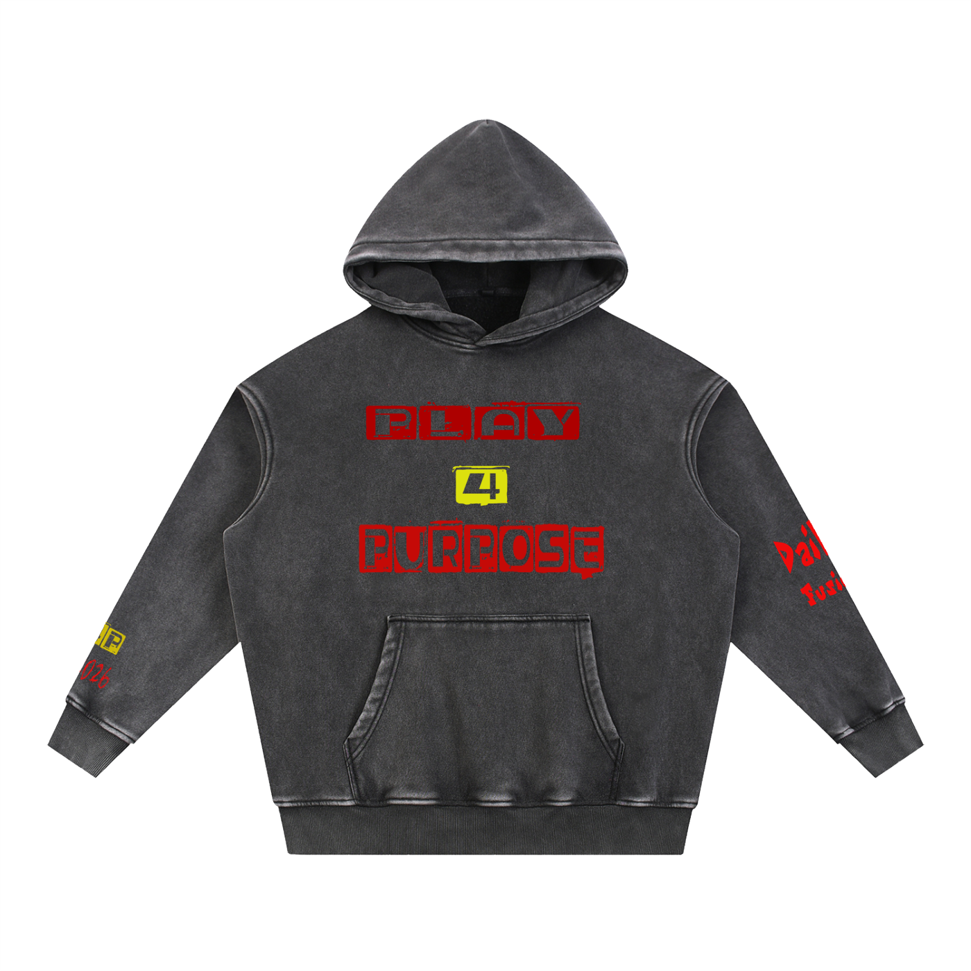 Daily Fusion Snow Wash Fleece Oversize Hoodie