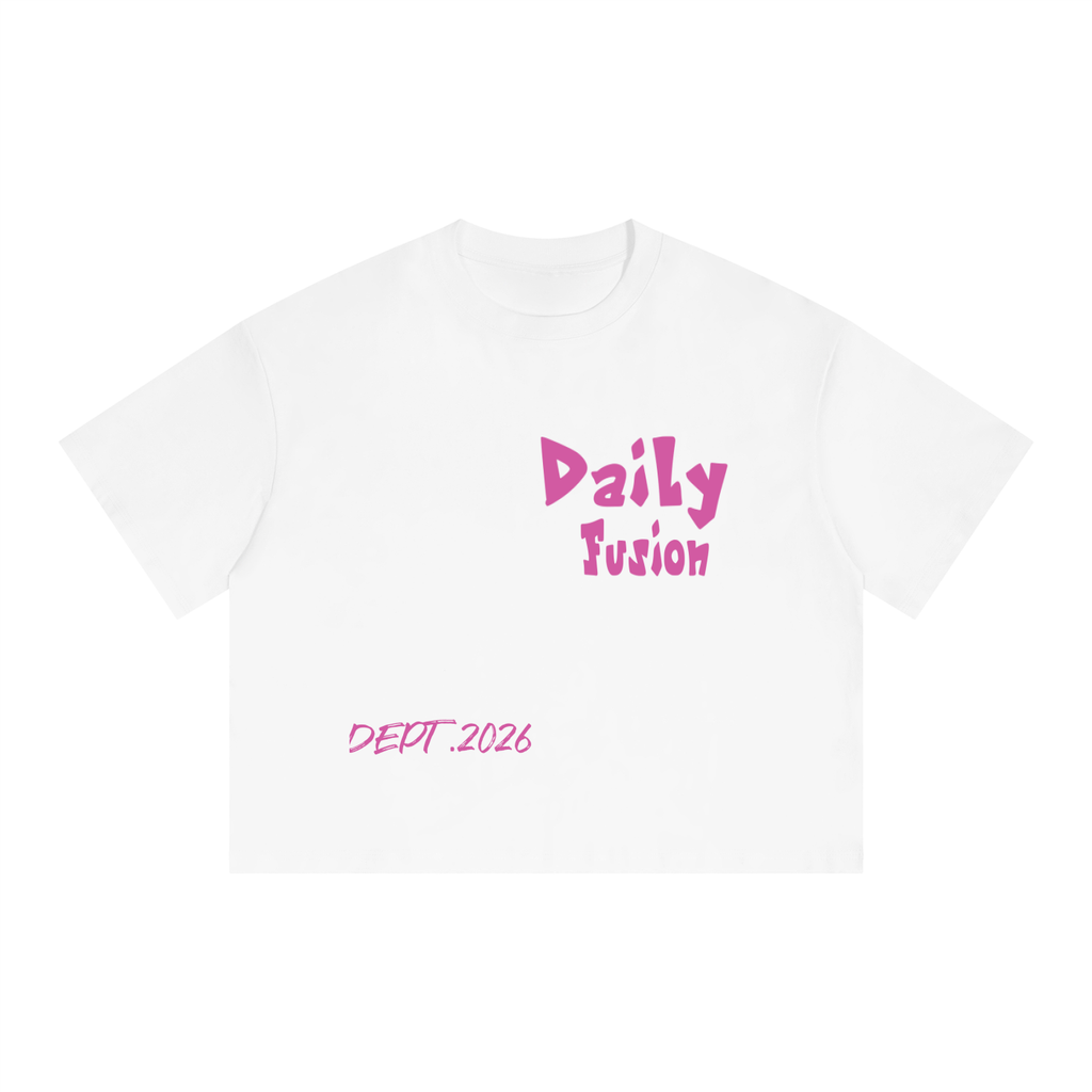Daily fusion Boxy Drop Shoulder Crop T-Shirt