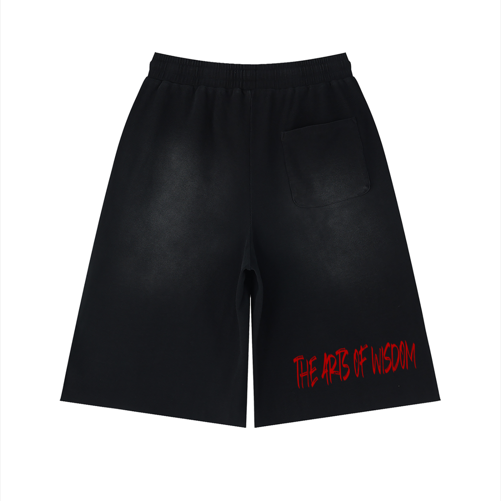 Daily fusion Unisex Sunfade Raw Edge Shorts