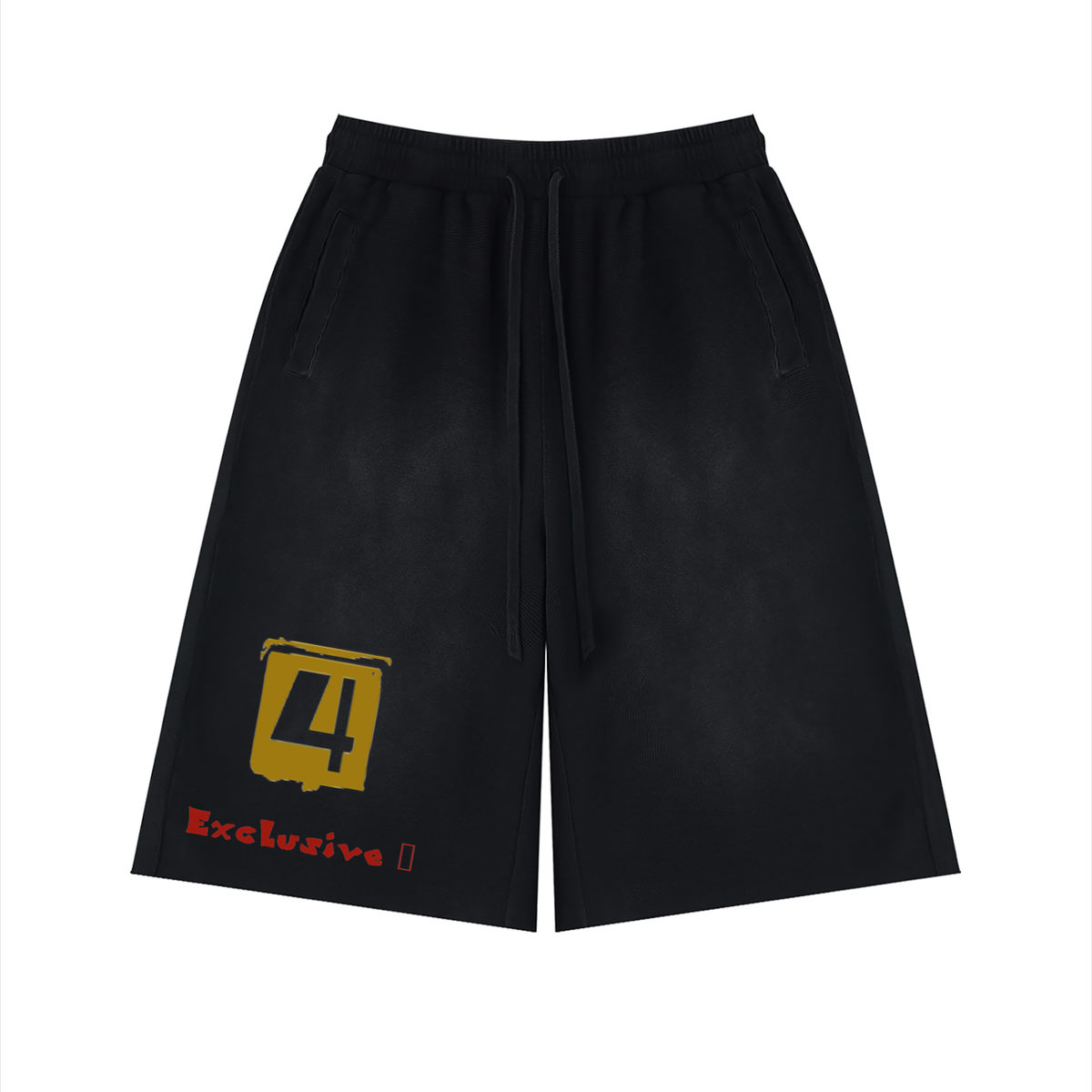Daily fusion Unisex Sunfade Raw Edge Shorts