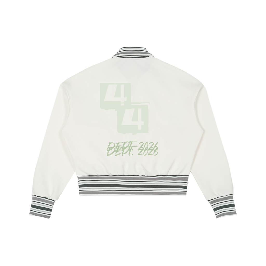 Daily fusion Striped Rib Collar Zip Jacket